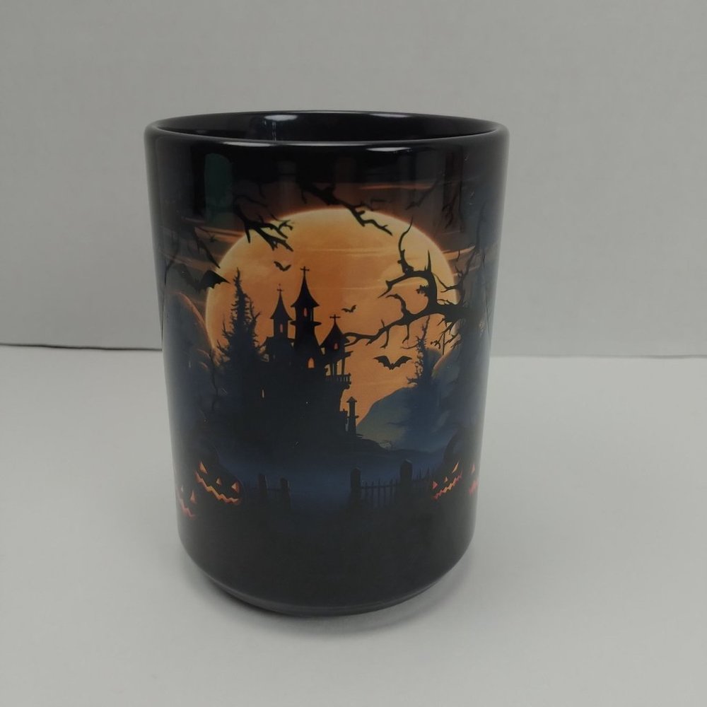 Halloween 15oz. Ceramic Coffee Mug Scary Scene Great Ghostly Gift Spooky Season - Picture 4 of 8